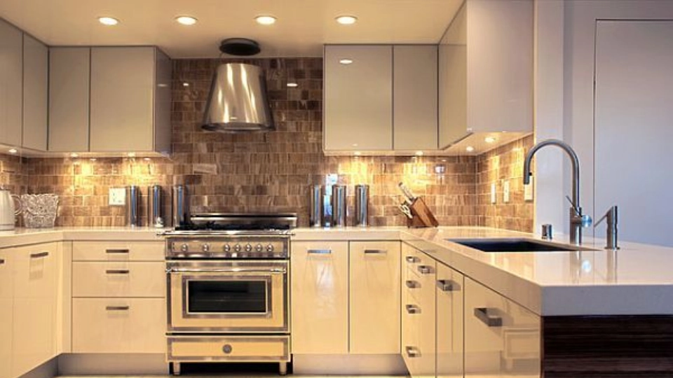 under cabinet lighting for small and large kitchens