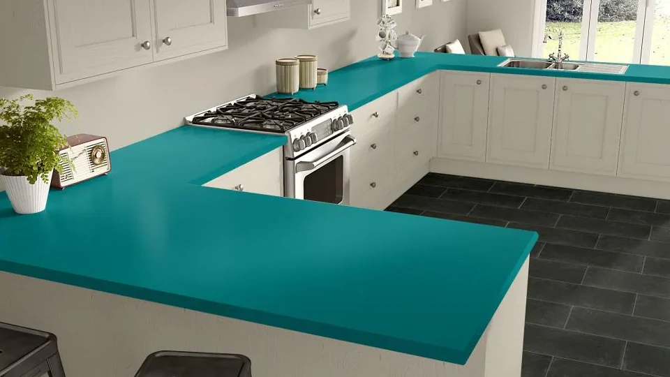 Torquoise 1.0 mm laminate sunmica sheet for kitchen countertop