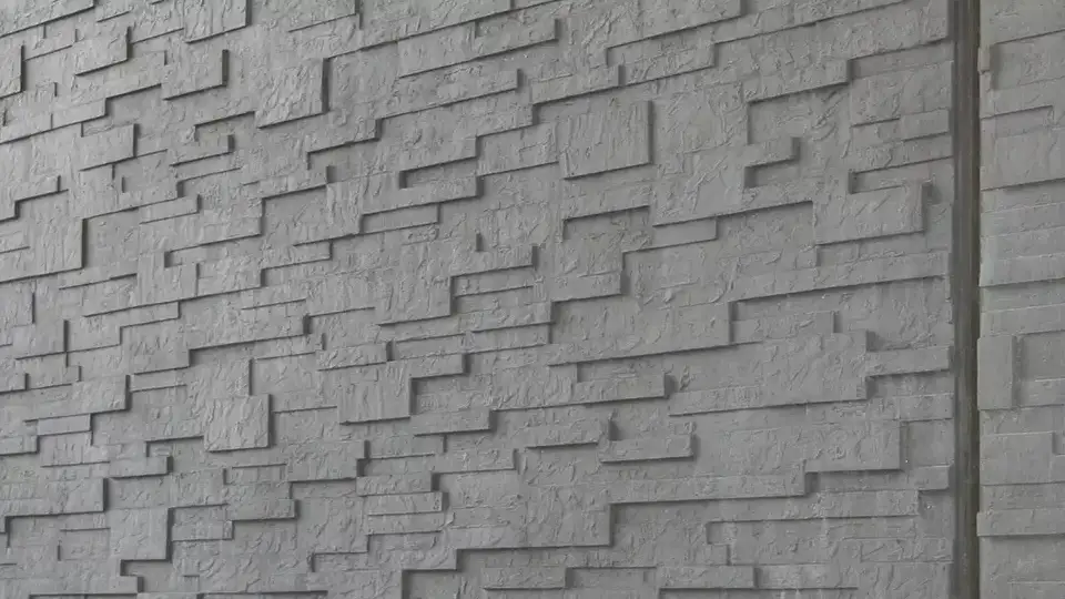 Concrete wall cladding on exterior building, Types of cladding material