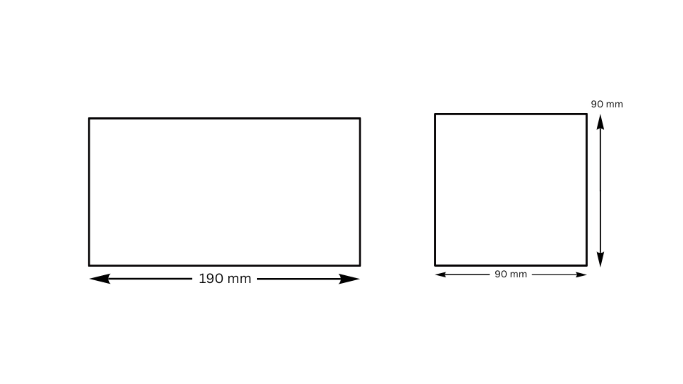 Brick dimensions in mm and inches