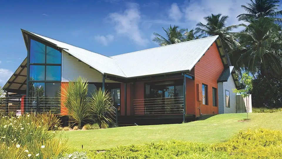 Galvanised steel sheet roofing