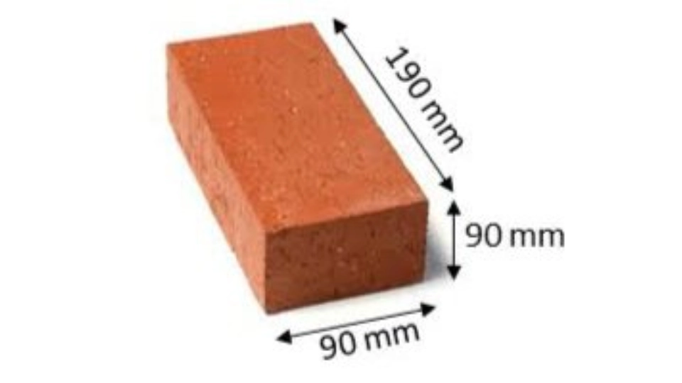 standard brick sizes in India