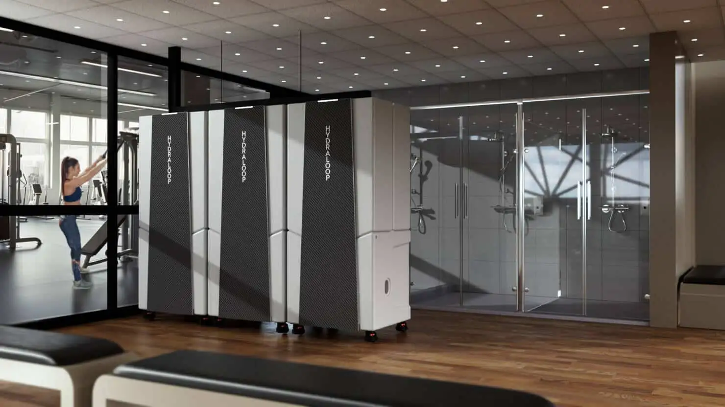 greywater recycling - a sustainable use of water technology by Hansgrohe at ISH, Green Vision bathroom