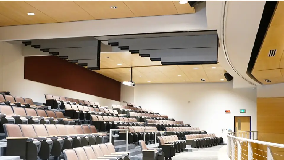 school auditorium with chairs 