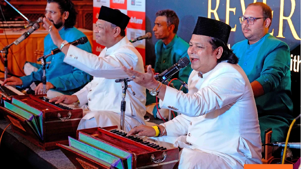 Warsi brothers performing qawwali at Blum India's Design Reverie 2025