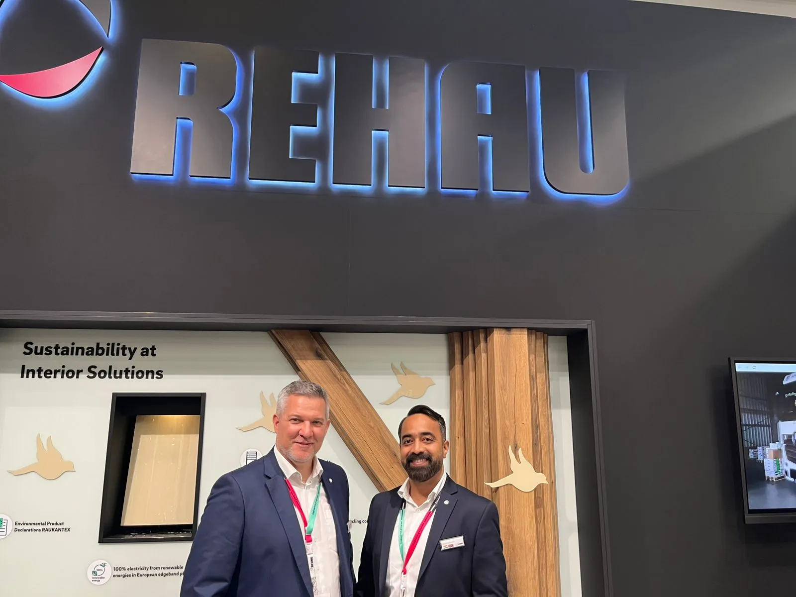Vincent Kummer, Head of Marketing Communication, Furniture Solutions at Rehau AG and Namit Lakhmani, Product Manager, Rehau India,