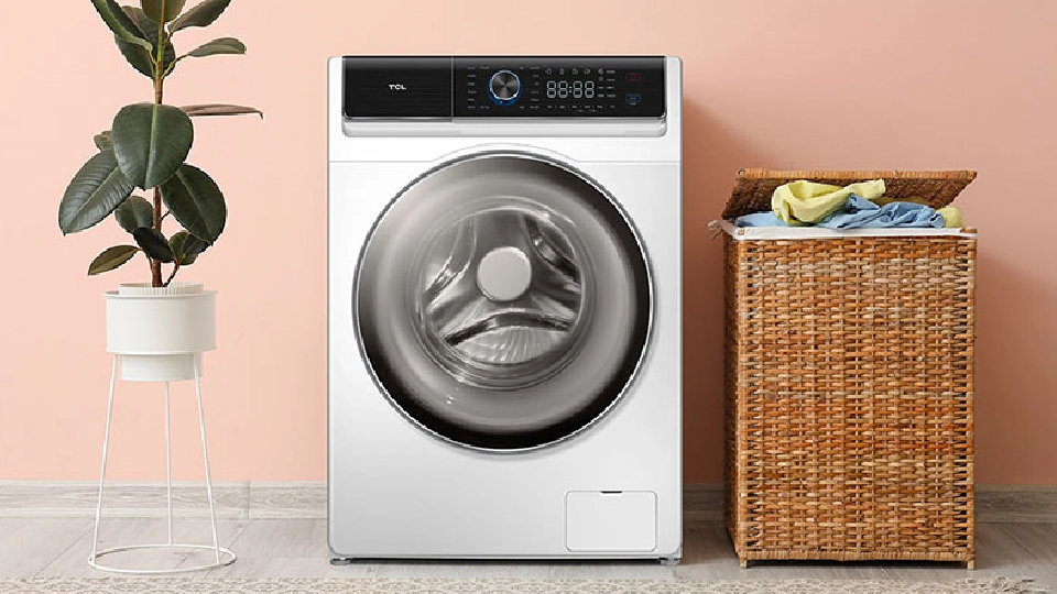 a compact laundry appliance setup