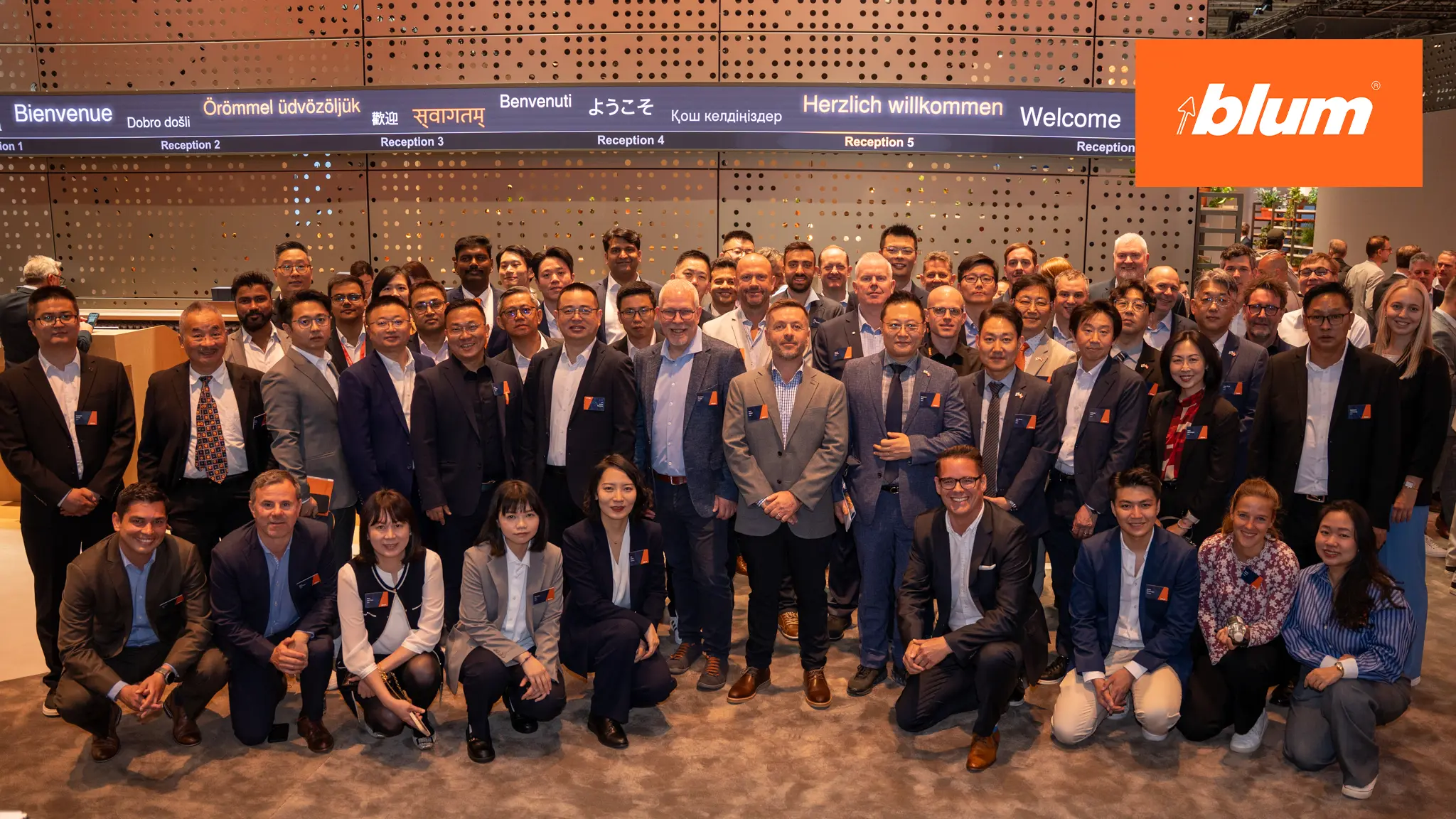 furniture fittings leader team at trade fair