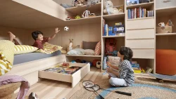 Blum tandem runner system equipped with BLUMOTION Technology, in kid's bedroom