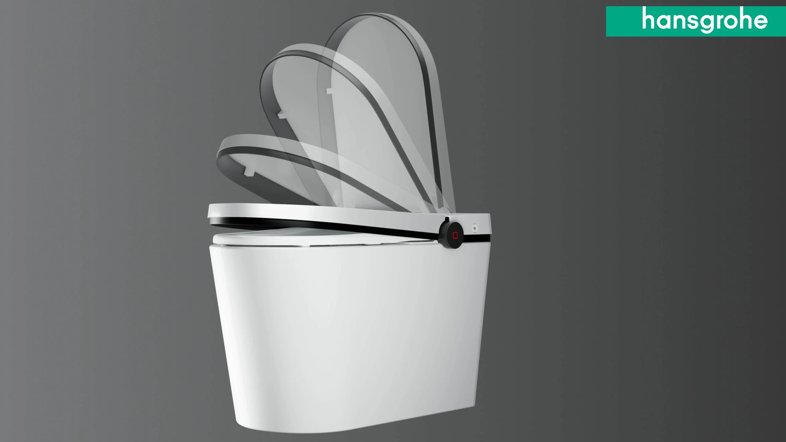 hansgrohe LavaPura Element S shower toilet, WC seat and cover, remote control, soundproofing mat; with electric connection, premium bathroom and home solutions with water saving technology