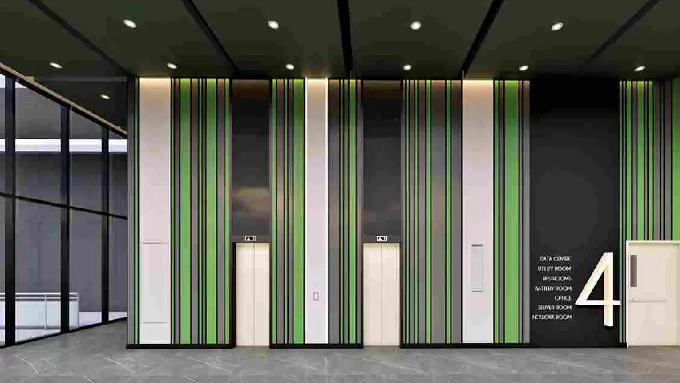 Lift lobby having access control infrastructure