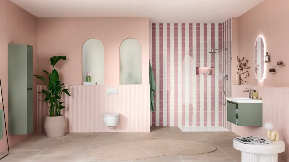 V&B modern bathroom furniture having premium vanity units for storage