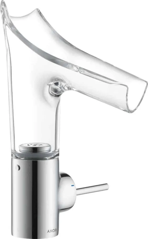 Axor Starck V Single Lever Basin Mixer 140 With Glass Spout