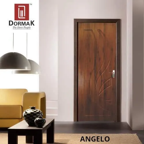 Dormak Angelo design wooden membrane door and types of flush are available at the best price.