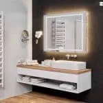 Hafele Aquasys led light mirror for makeup vanity and bathroom