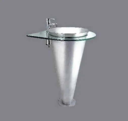Jayna Pelican Stainless Steel Conical Pedestal round basin