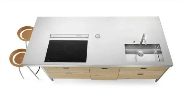 Alpes-Inox ISOLA LC 280 Snack Freestanding Stainless Steel Kitchen