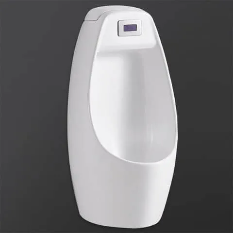 RAK Ceramic Urinal- Kia, urinal for modern public toilets & offices with pot & partition, compact dimensions