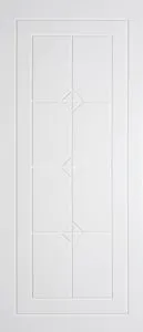 white carved door