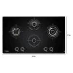 hafele zeta 490, gas stove, hafele hobs, kitchen hobs, kitchen stove, black hobs