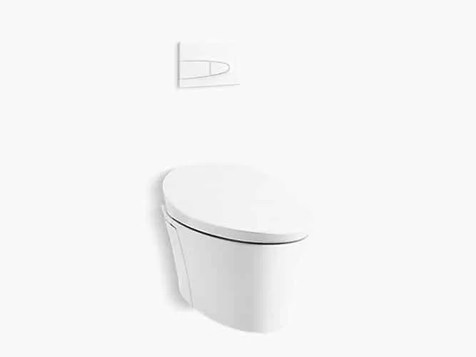 Kohler Veil Intelligent, Kohler toilet, wall hung toilet, white seat