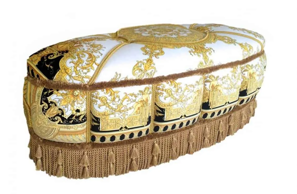 Designer furniture for living room - Versace - Salone Oval Ottoman - Pouff