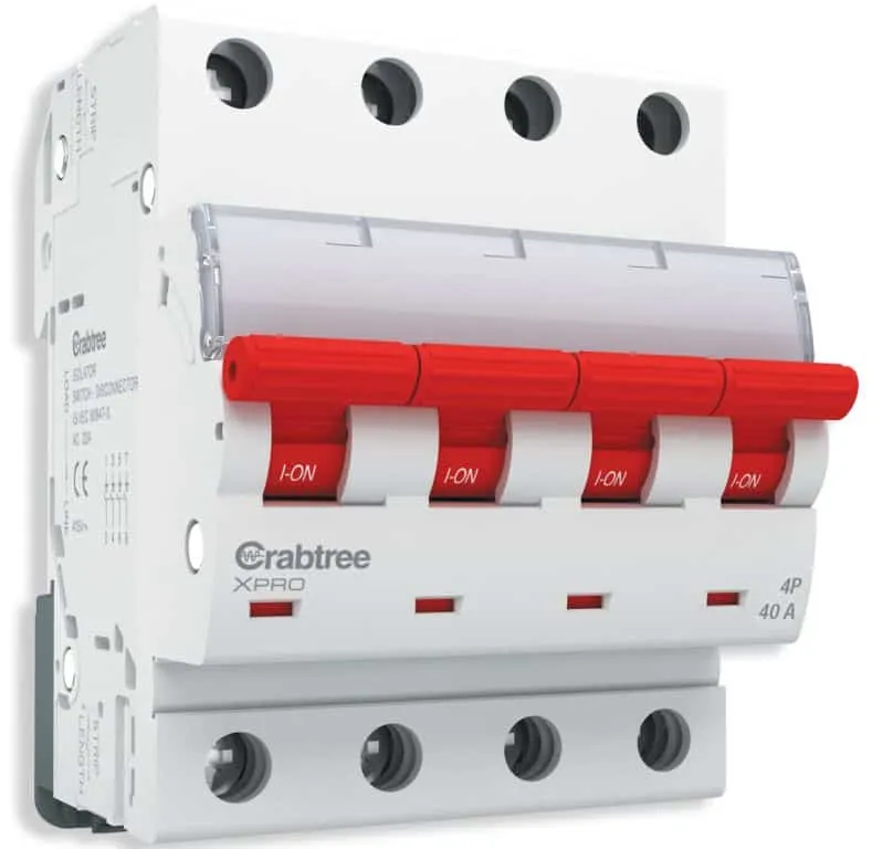 Crabtree XPRO Switchgear Isolator FP 40 A