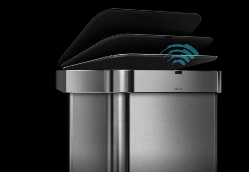 Simplehuman trash can is a voice-activated product