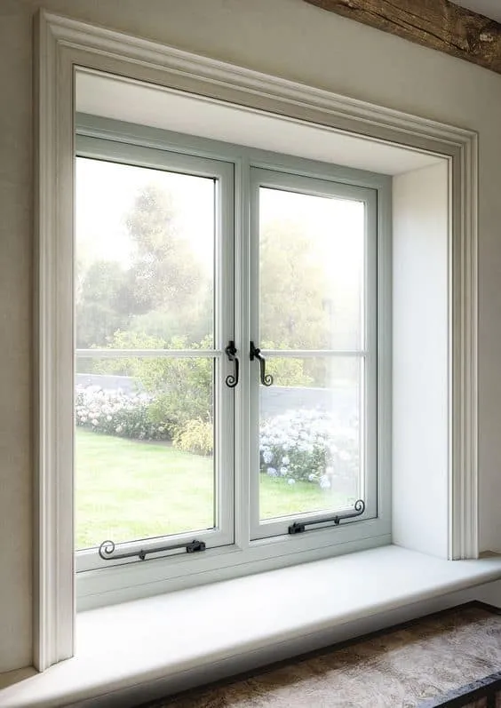 white casement fenestration profile