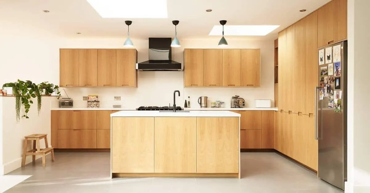 a beautiful brown cooking area