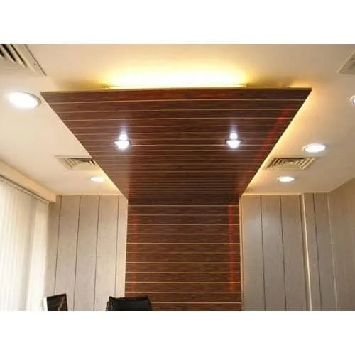 wooden texture pvc false ceiling