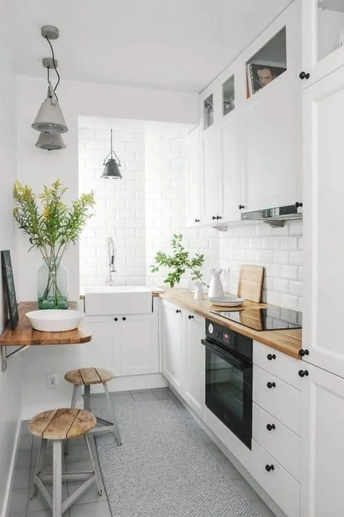 l shaped small modular kitchen design