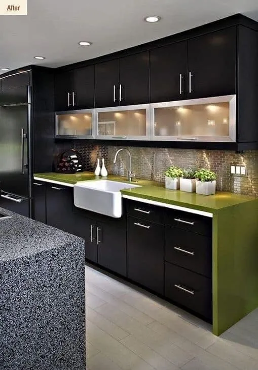 white and black kitchen design