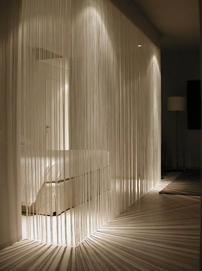 backlit string partition walls