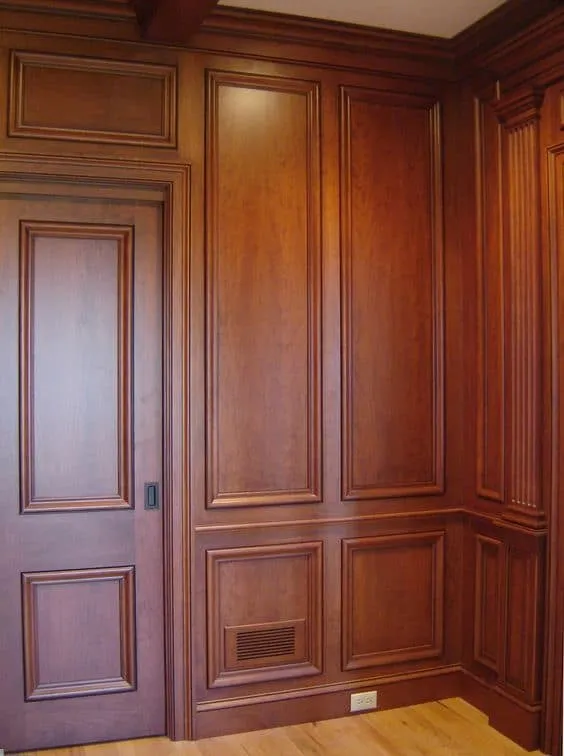 traditional look wooden wardrobes with efficient drawer system inside