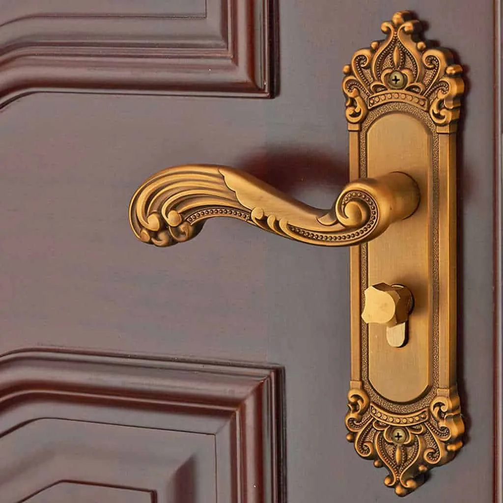 vintage golden door handleset