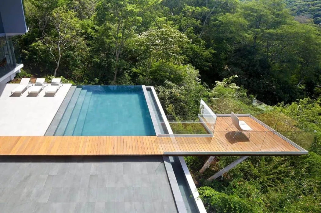 top view of a house surrounded by trees