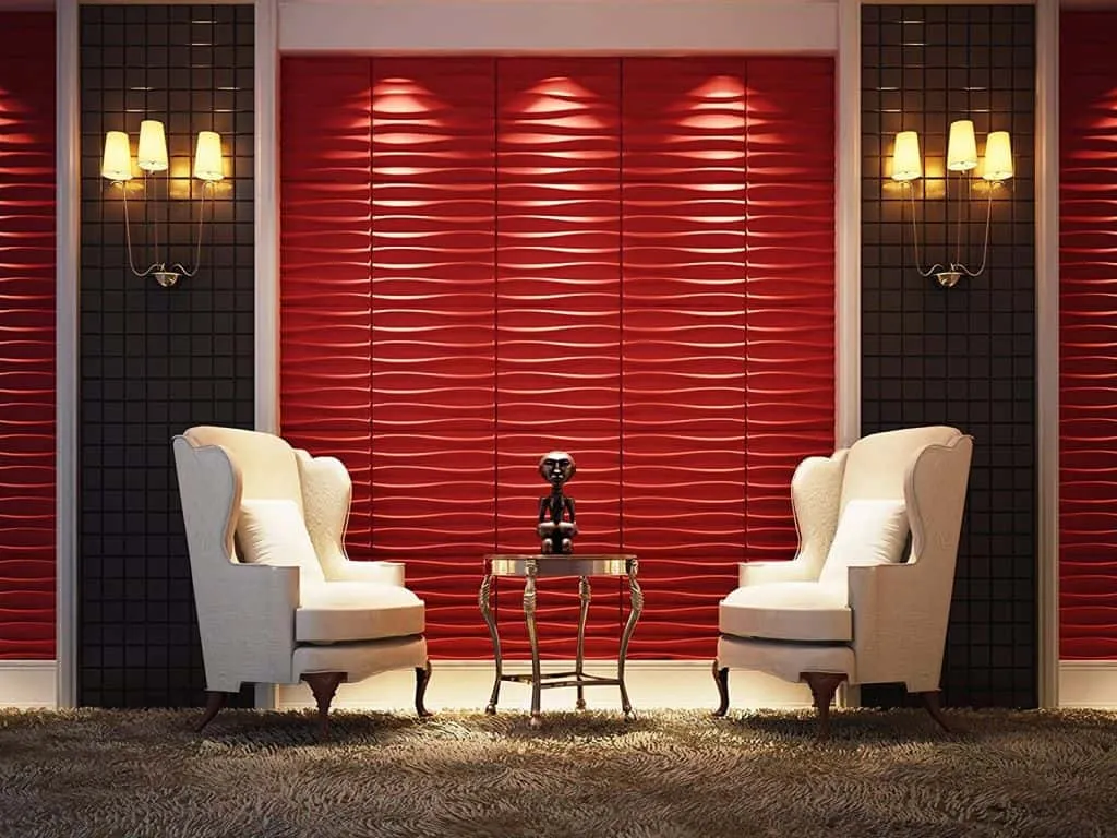 red PVC paneling