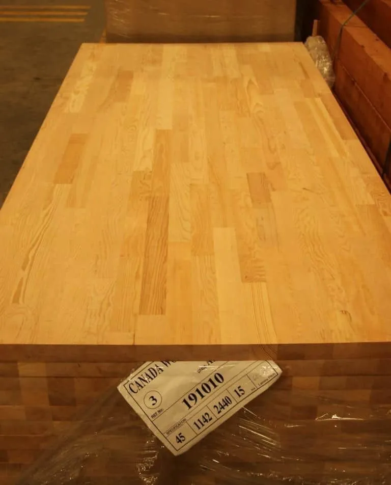 Western hemlock FJEG board, canadian wood engineered wood products, Indian wood