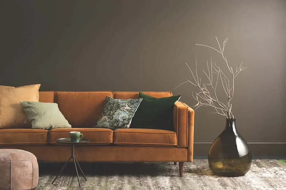  earthy brown living room wall