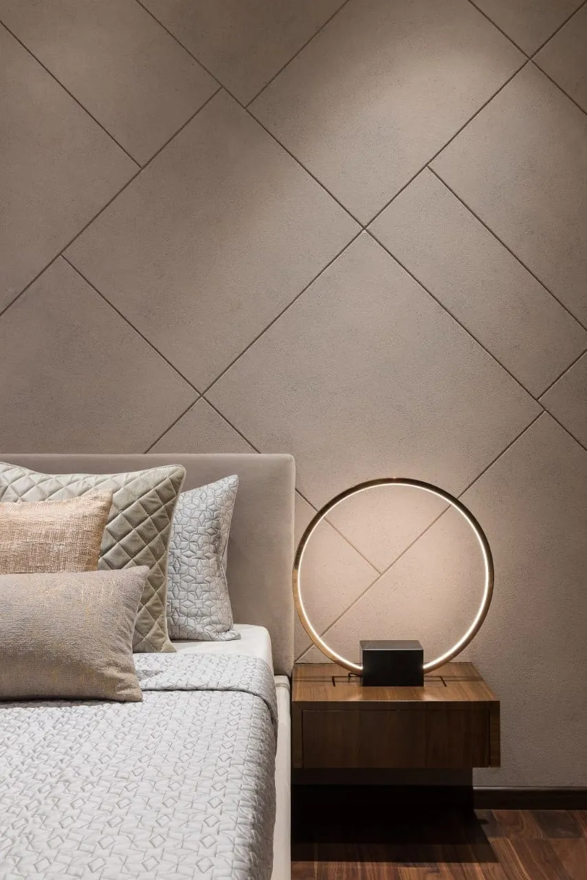  Bedroom wall tiles in earthy tones 