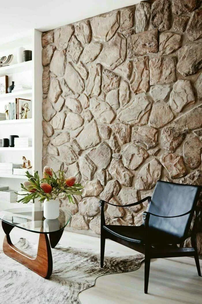 masonry stone wall design in neutral color