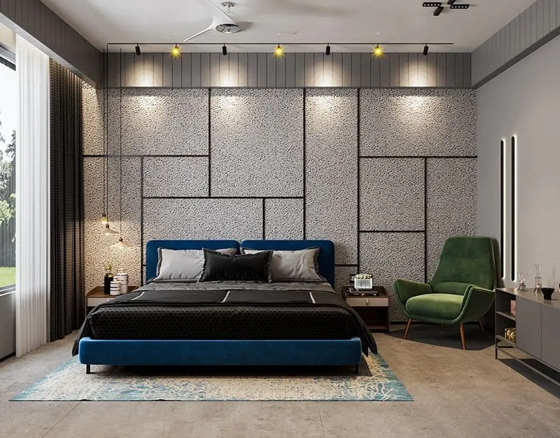  Embrace the statement-making wall design for an opulent boost in the bedroom