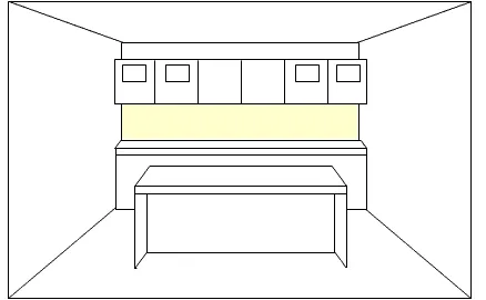 Accent lighting for a well-lit backsplash