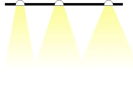 Recessed downlights with different beam width