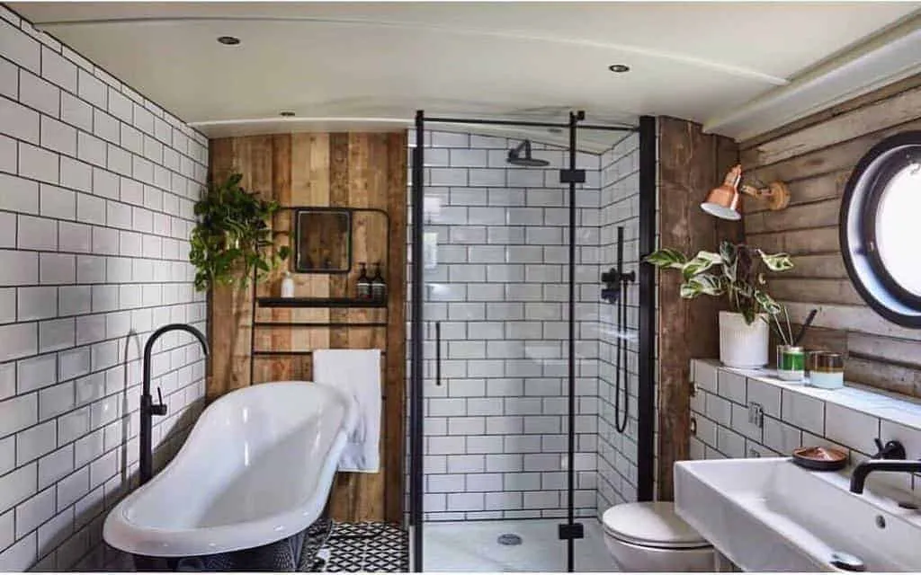 designer bathroom ceiling design with tile walls