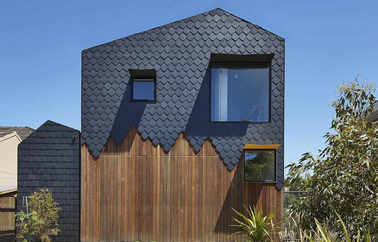 wood exterior cladding in black and brown colour