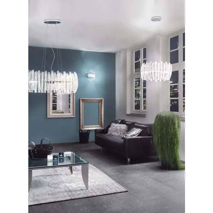Eglo Drifter crystal glass hanging lights decor for living room