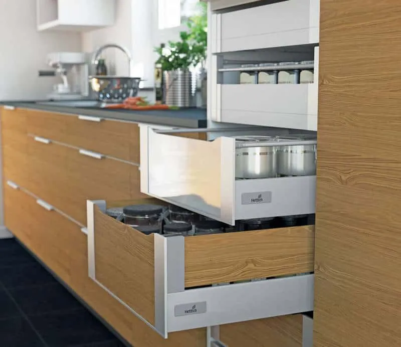 hettich kitchen furniture, kitchen drawers and sliding cabinet designs
