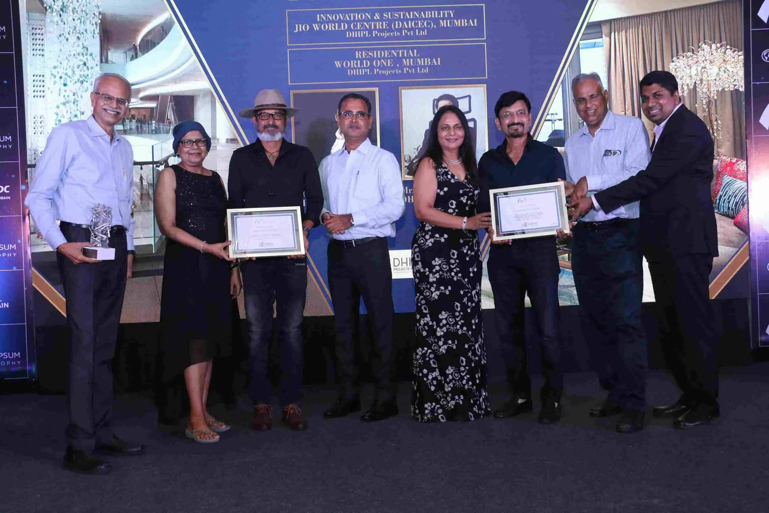 DHIPL (Interior contractors in Mumbai) - decor home india pvt ltd won the 12th Saint Gobain Gypsum International Trophy